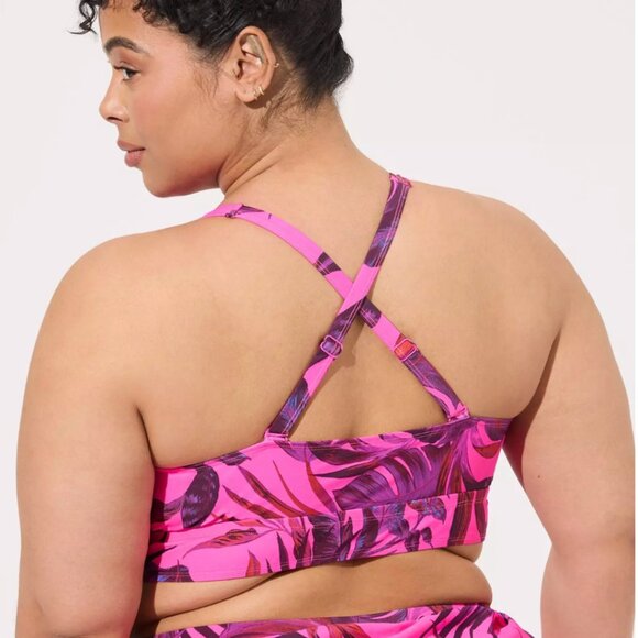*BOGO FREE* Torrid Size 3 Tropical Wireless XO Triangle Swim Top - Picture 7 of 8